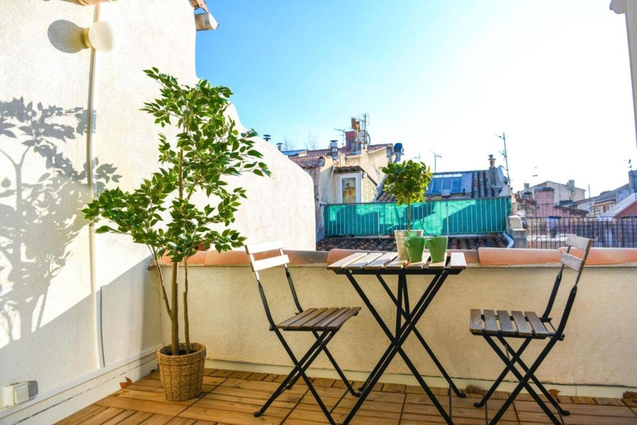 Le Duplex - Terrasse Au Coeur De Marseille Panier Apartamento Exterior foto
