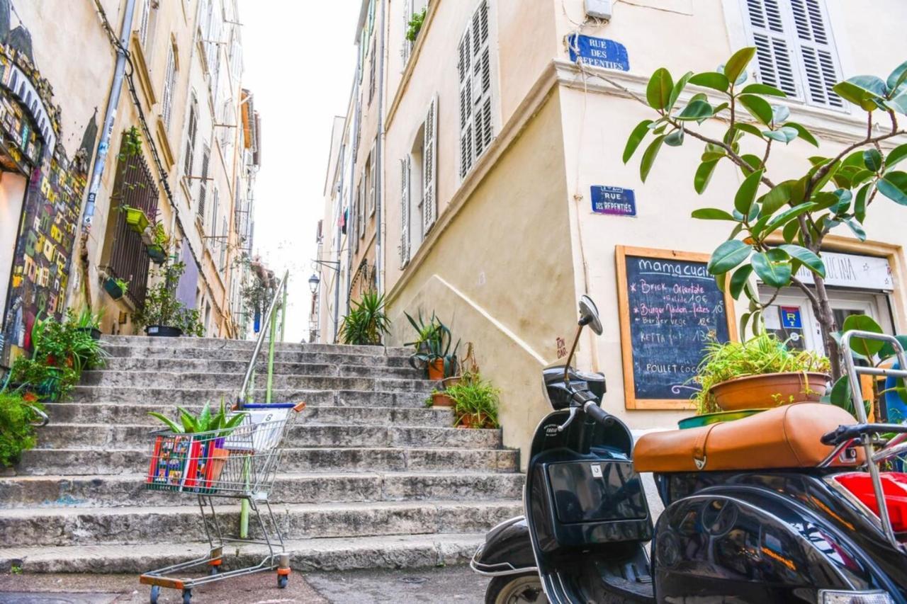 Le Duplex - Terrasse Au Coeur De Marseille Panier Apartamento Exterior foto